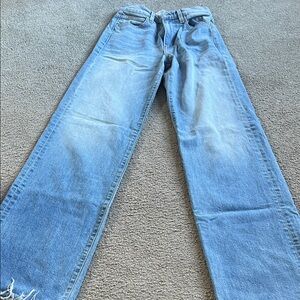 SLVRLAKE Light Blue Relaxed Straight-Leg Jeans. Excellent condition